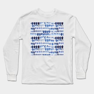 Indigo Watercolour Splodge Print Long Sleeve T-Shirt